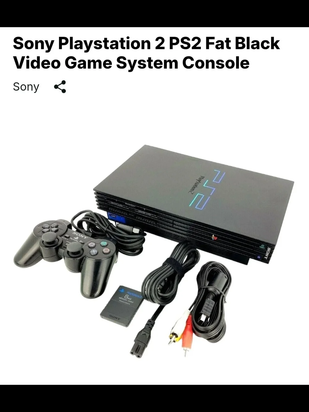 Playstation 2 Console And PS2 Controller